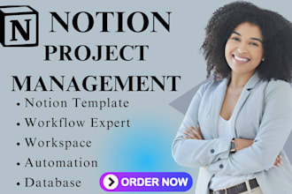 build custom notion template, notion design, notion workspace, notion database