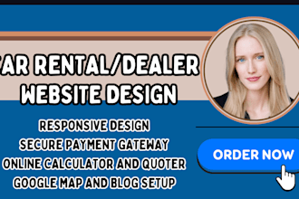 car rental website car dealer website car mechanic website car part website