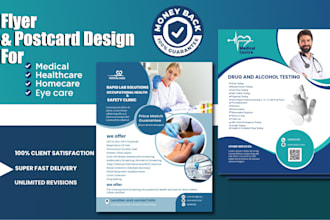 do medical, healthcare, homecare, eyecare flyer and postcard