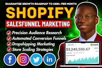 shopify marketing sales funnel boost shopify sales facebook ads tiktok campaign