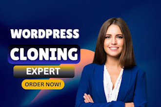 clone wordpress website, redesign wordpress, transfer wordpress, migrate website