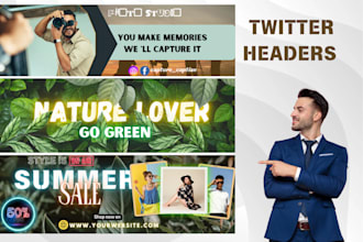 create twitter header ,gaming banners and poadcast cover