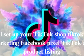 set up your tiktok shop tiktok  marketing tiktok ads facebook pixel product list