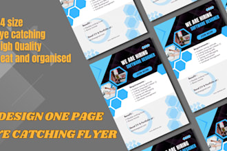 design a one sheet attractive and high quality flyer