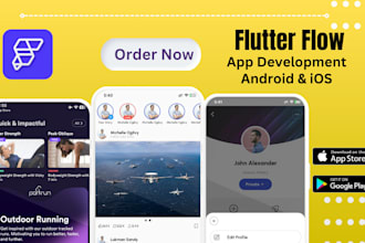 develop android and ios mobile app using flutter flow