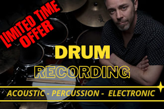 record acoustic drums and percussions for your productions