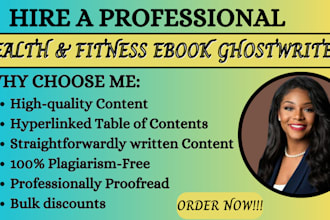 create health and fitness ebooks and guides for you