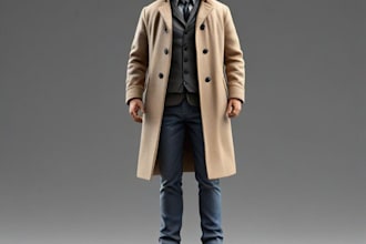 do 3d action figure, 3d sculpting, 3d toy, 3d figure, blender for 3d printing