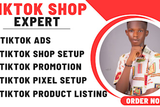 setup 7figure tiktok shop ,manage tiktok shop marketing for sales, tiktok ads