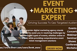 promote eventbrite events, ticket booking, concert webinar marketing event boost