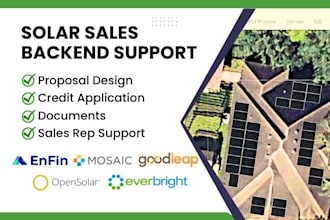 do solar sales backend support and proposals