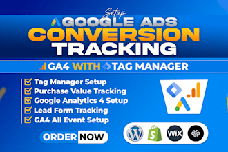 google ads conversion tracking, ga4 setup with tag manager