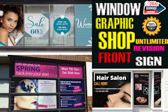 create eye catching shop front or storefront window graphics
