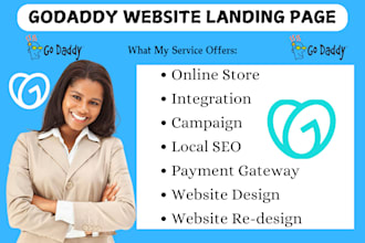do godaddy landing page  develop ecommerce store payment gateway integration