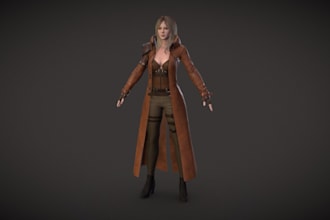 model 3d character for game, do rigging for ue5,animate ready made model, fix 3d