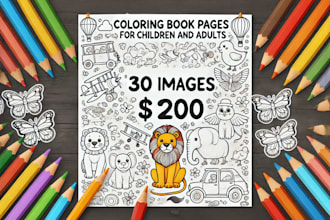 draw coloring pages for children and adult