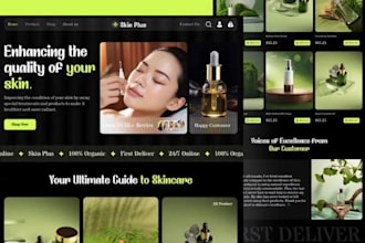 build skincare shopify cosmetics store hair extension website dropshipping