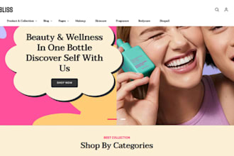 build skincare shopify store beauty website cosmetics spa website makeup store