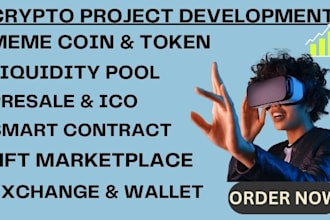 build your custom blockchain project, token and defi