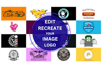 recreate, edit, modify, redraw logo, manual vector tracing transparent png