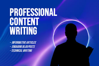 write articles, blogs and technical essays