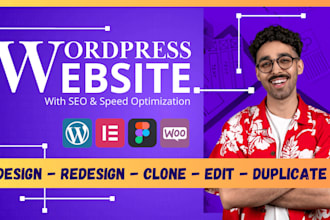 edit, clone, redesign or replicate your wordpress website design