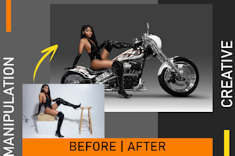 do photo manipulation, composition, and graphics in photoshop