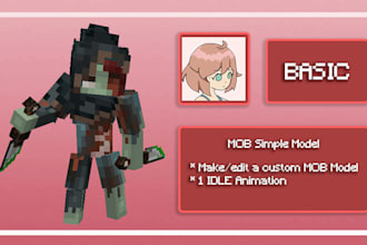 make high quality mobs models and animations for your minecraft server