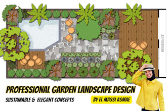 create a stunning 2d landscape design for you garden
