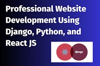 design websites using django, python, and react js