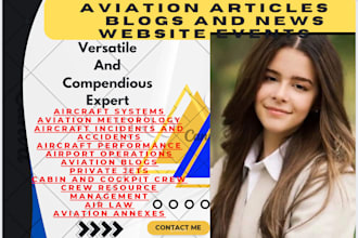 compose aviation articles, blogs and news events for your websites