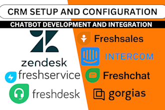 setup zendesk freshsales freshdesk gorgias chatbot zoho intercom CRM
