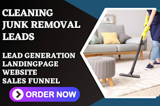 generate cleaning leads carpet cleaning commercial cleaning junk removal website