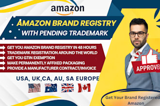 do amazon brand registry for UK, US with pending trademark