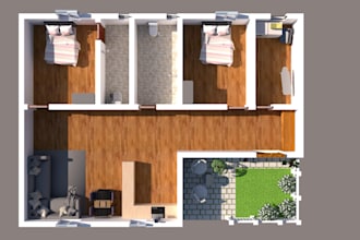 2d convert into 3d fully furnished