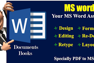format, edit, design, re design, creat and fix ms word document