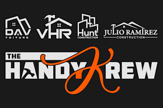 real estate wordmark and lettermark logo design