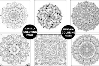 professional mandala coloring page designer for amazon KDP, etsy