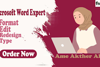 professional ms word formatting, editing and design services