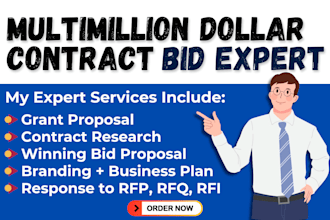 find and respond to rfp, rfq, rfi, tender, bid proposal, grant proposal