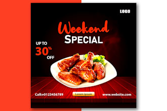 food restaurant social media post design for facebook instagram ads