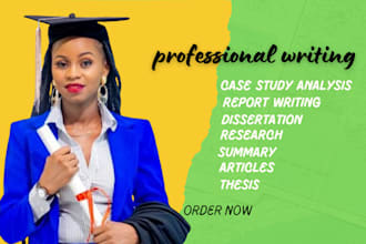 do case study analysis, report, research and summary writing