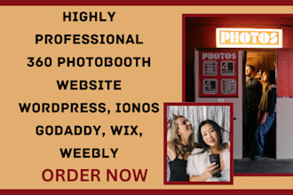 design 360 photobooth website wordpress godaddy wix weebly wix ionos simvoly