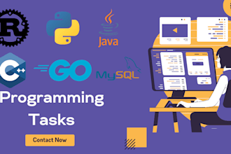 do your python rust java javascript typescript golang sql c cpp tasks or project