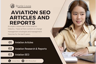 write SEO aviation articles and reports