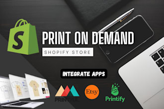 design print on demand shopify dropshipping store or website