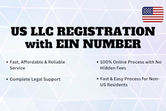 register US llc for non US residents and legal ein number, llc renewal