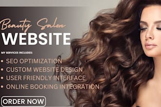 create websites for beauty salon skin care spa hair and cosmetics
