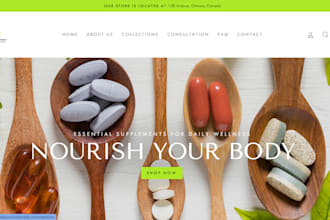 build supplement website nutraceutical biotin cranberry collagen peptide website