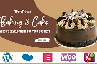 create wordpress baking cake website for business
